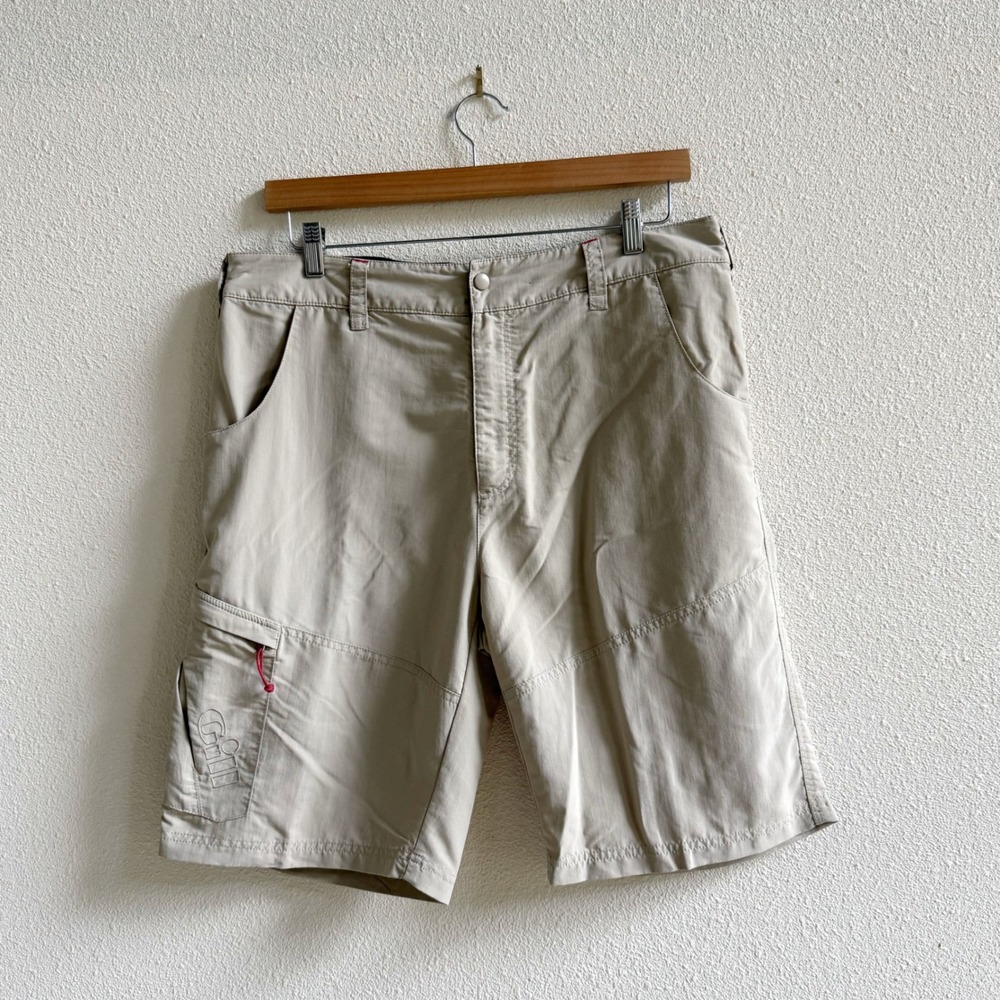 Gill Sailing Shorts Mens Large Tan Excellent Cargo Technical Quick Dry UV